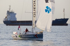 Les Figaros lors de la 1ere etape de la Solitaire du Figaro Eric Bompard Cachemire 2014 entre Deauville et Plymouth - le 09/06/2
