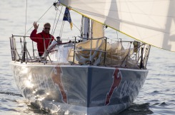 Les Figaros lors de la 1ere etape de la Solitaire du Figaro Eric Bompard Cachemire 2014 entre Deauville et Plymouth - le 09/06/2