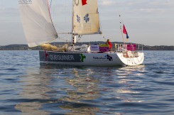 Les Figaros lors de la 1ere etape de la Solitaire du Figaro Eric Bompard Cachemire 2014 entre Deauville et Plymouth - le 09/06/2