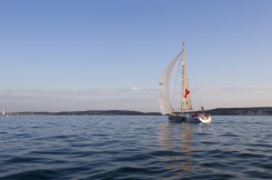 Les Figaros lors de la 1ere etape de la Solitaire du Figaro Eric Bompard Cachemire 2014 entre Deauville et Plymouth - le 09/06/2