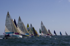 Depart de la 4eme etape de la Solitaire du Figaro Eric Bompard Cachemire 2014 entre Les Sables d'Olonne et Cherbourg - Les Sables d'Olonne le 29/06/2014