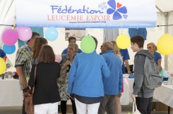 Bapteme du monocoque Imoca Groupe Queguiner-Leucemie Espoir - skipper : Yann Elies - Roscoff le 05/07/2015