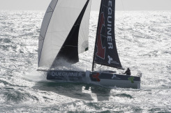 Tanguy Le Turquais, skipper du Figaro Beneteau 3 Queguiner - saison 2019 - En mer le 13/03/2019