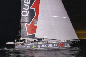 Corentin Douguet et Yohann Richomme ? bord du Class 40 Queguiner-Innoveo deuxi?me de la CIC Normandy Channel Race 2022, Ouistreham le 20 mai 2022,Photo ? Jean-Marie LIOT / CIC Normandy Channel Race